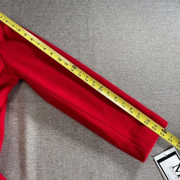 Mario De Pinto Wool Blend Coat Full Zip Women's Medium Red NWT USA - Picture 13 of 15